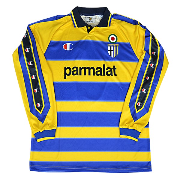 Camiseta Parma Primera equipo ML 1999 2000 Azul Amarillo